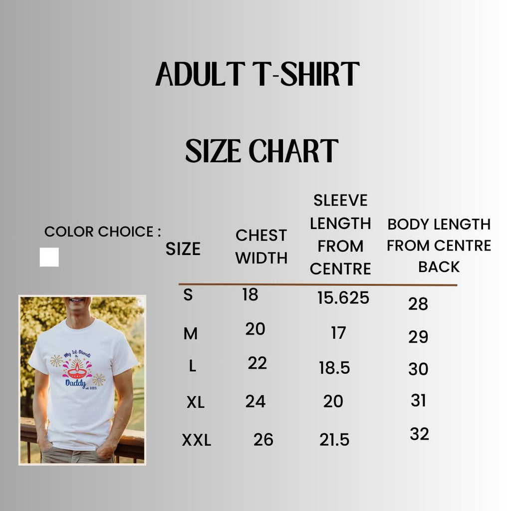 Personalized First Diwali T-Shirts for Parents, Daddy- Custom Family Celebration Apparel