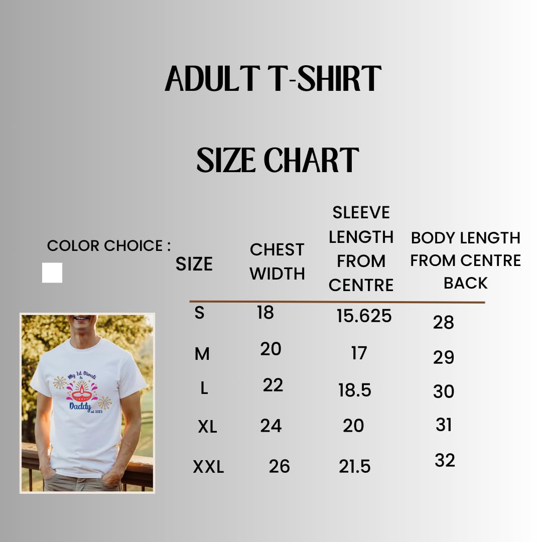 Personalized First Diwali T-Shirts for Parents, Daddy- Custom Family Celebration Apparel
