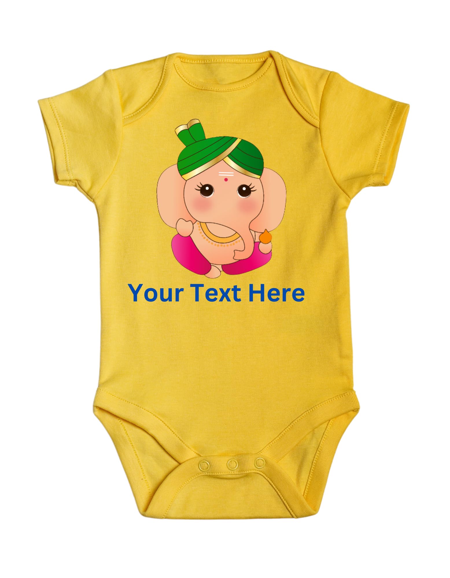 Lil Dreamers: Bal Ganesha - Ganesha Chaturthi| First Ganesh Chaturthi bodysuit, First Ganpati, Indian festival bodysuit, Cute Ganesha Sitting