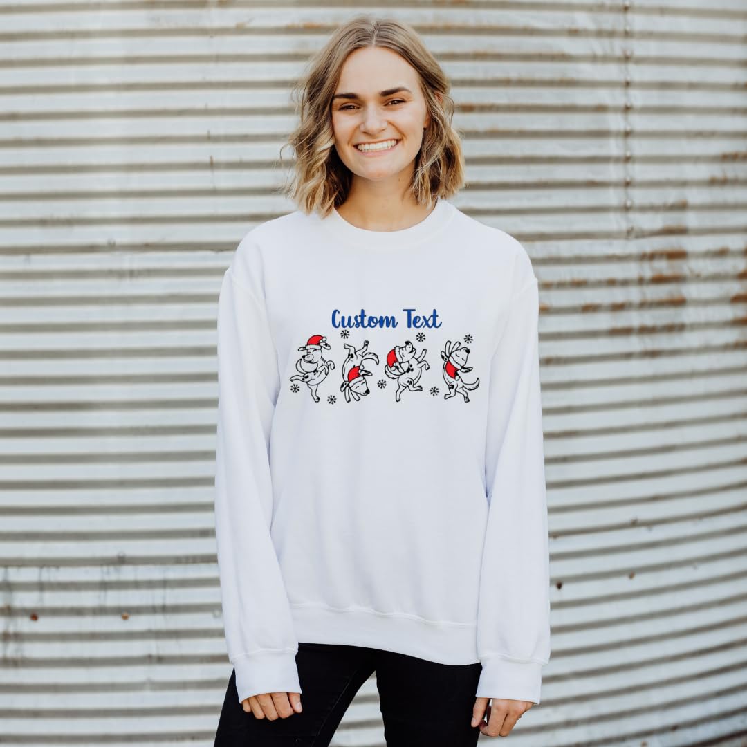 Lil Dreamers Canine Cheer: Merry Woofmas Dog-Styled Christmas Customized Sweatshirt – Snuggle Up in Holiday Hound Delight!