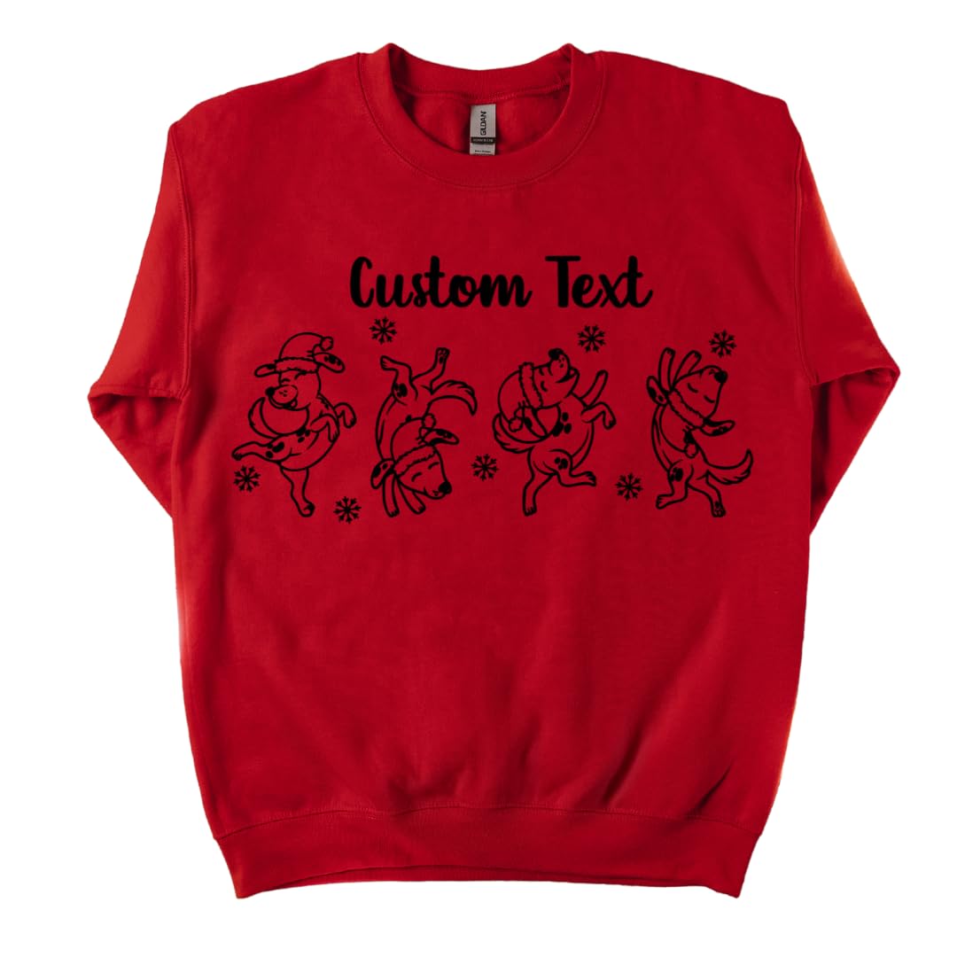 Lil Dreamers Canine Cheer: Merry Woofmas Dog-Styled Christmas Customized Sweatshirt – Snuggle Up in Holiday Hound Delight!