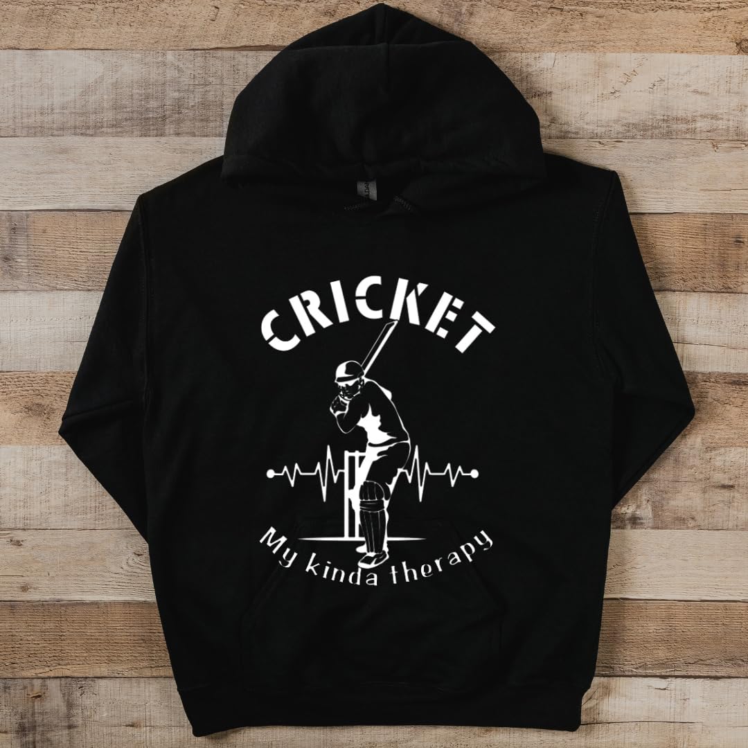 Lil Dreamers Cricket Hoodie Cricket Serenity: My Kinda Therapy Hoodie - Cricket Love Hoodie