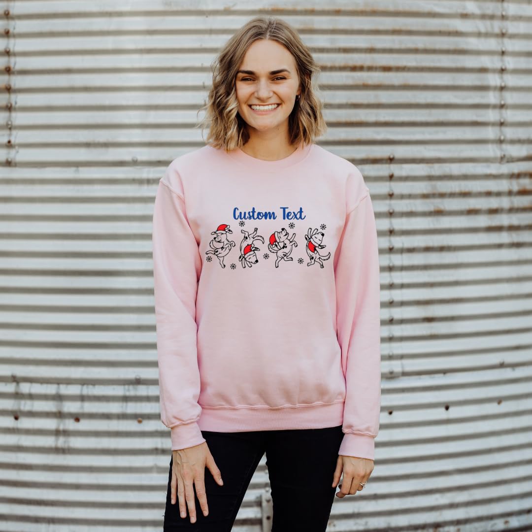 Lil Dreamers Canine Cheer: Merry Woofmas Dog-Styled Christmas Customized Sweatshirt – Snuggle Up in Holiday Hound Delight!