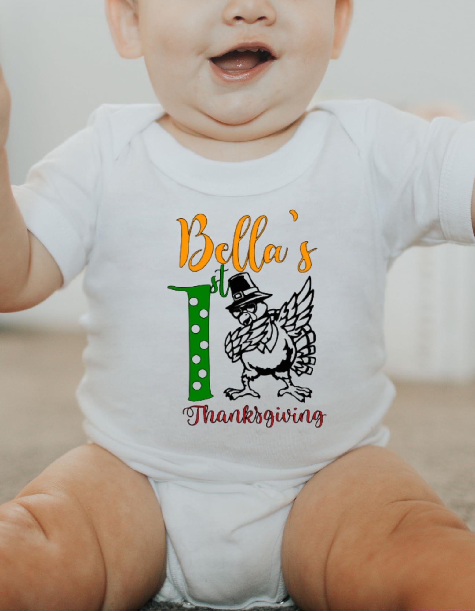 Gobble, Wobble, Celebrate! Personalized First Thanksgiving Dancing Turkey Onesie for Your Little Gobbler!