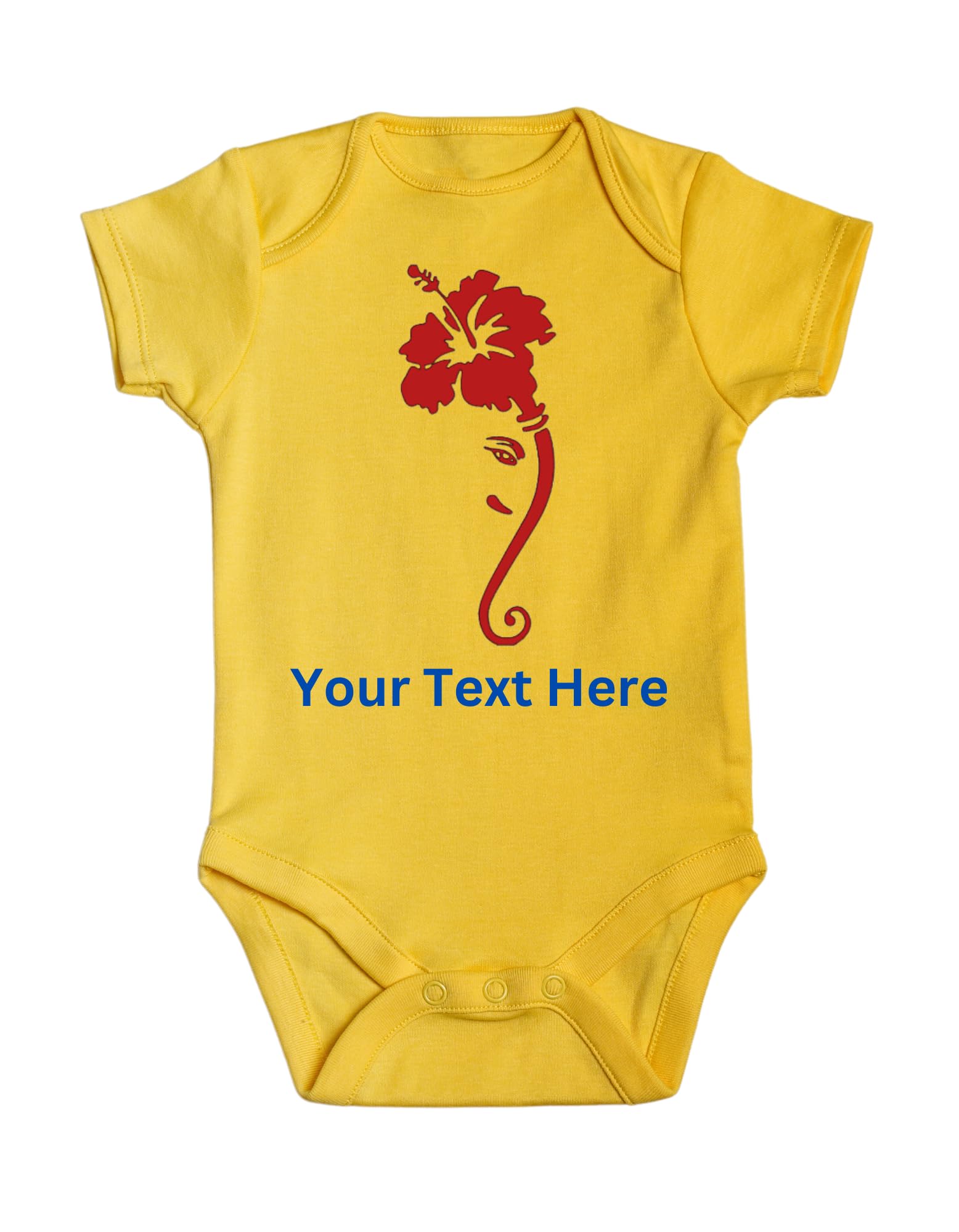 Lil Dreamers: Bal Ganesha - Ganesha Chaturthi| First Ganesh Chaturthi bodysuit, First Ganpati, Indian festival bodysuit, Cute Ganesha in his favorite flower form
