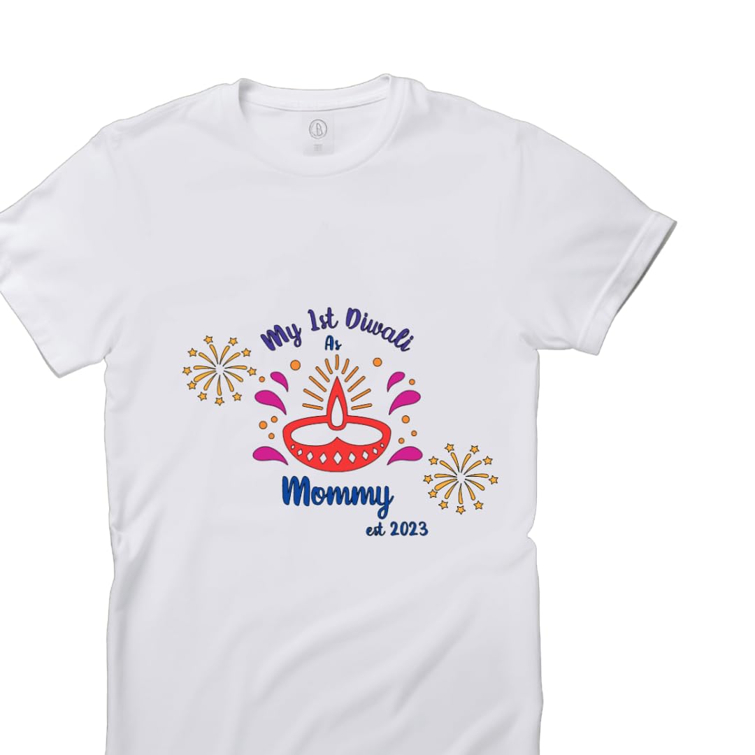 Personalized First Diwali T-Shirts for Parents, Mommy- Custom Family Celebration Apparel