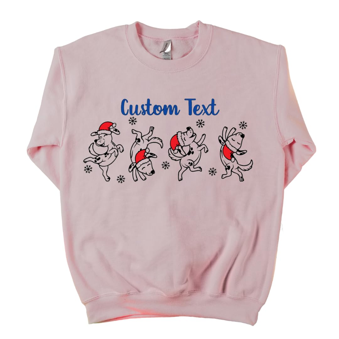 Lil Dreamers Canine Cheer: Merry Woofmas Dog-Styled Christmas Customized Sweatshirt – Snuggle Up in Holiday Hound Delight!