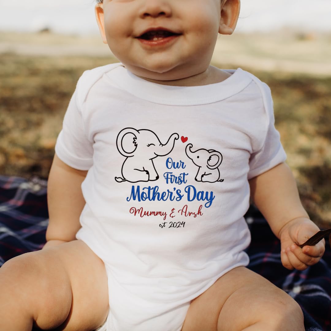 Lil Dreamers: Our First Mother's Day T-Shirt - Custom Mom and Baby Name Tee - First Time Mom Gift - Celebratory Mother's Day Matching Shirt
