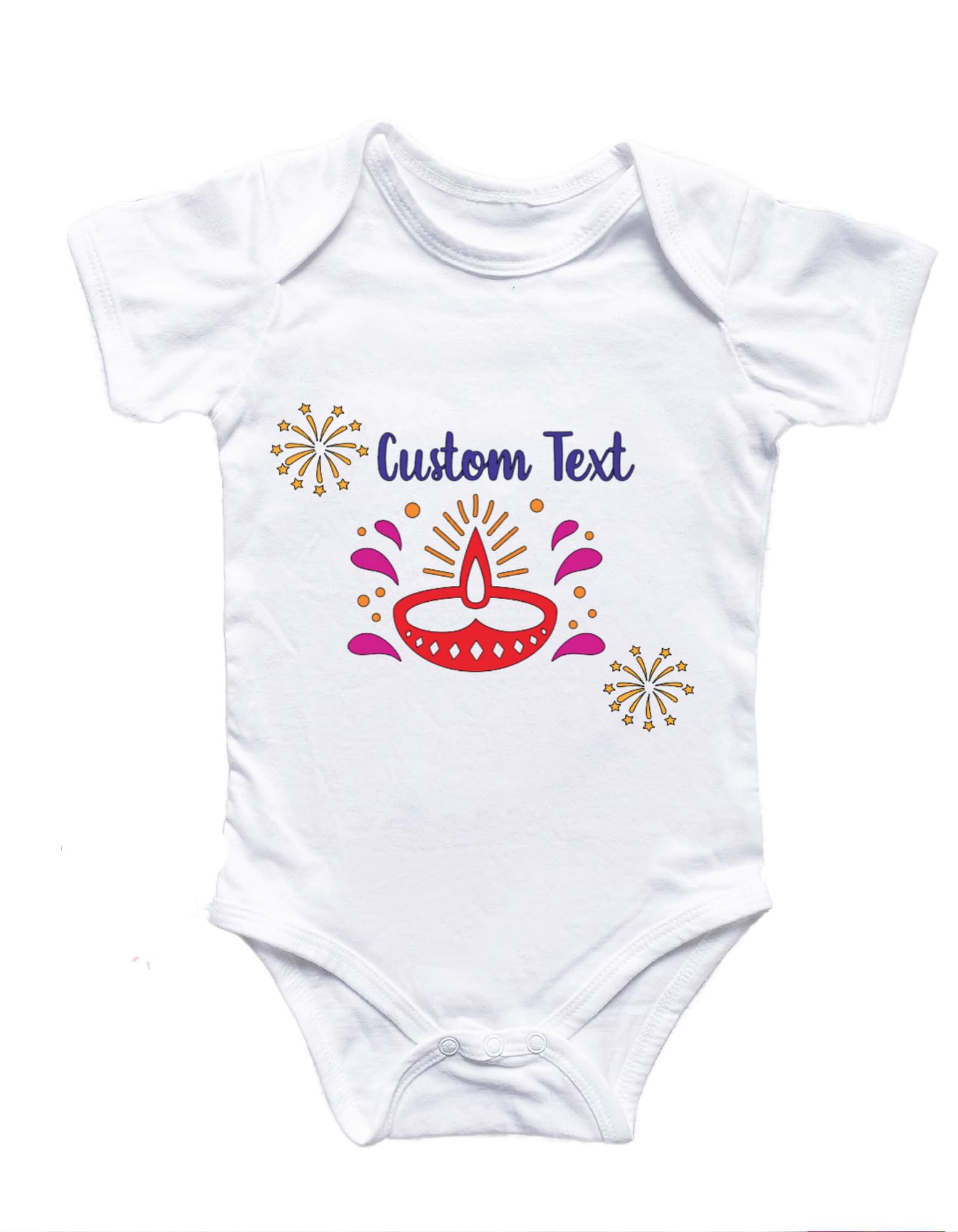 Customized Cute First Diwali Bodysuit. Customize with The Baby's Name and Year.