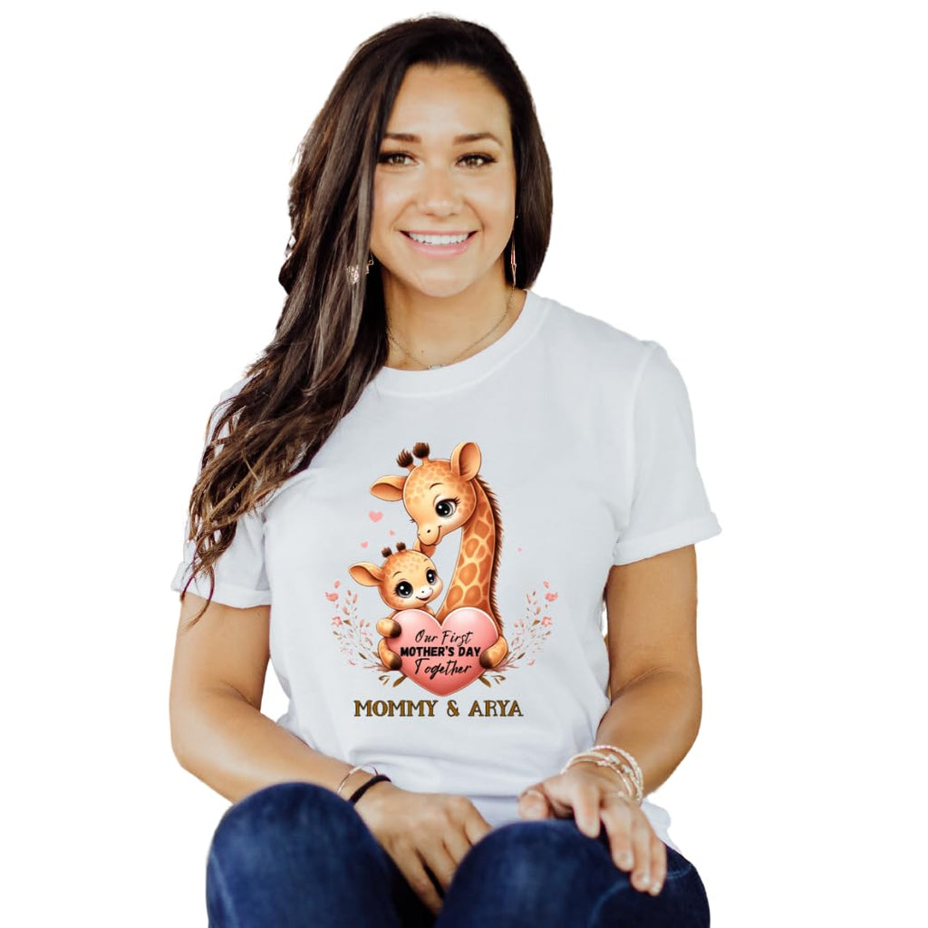 Lil Dreamers: Personalized Our First Mother's Day T-Shirt and Bodysuit - Custom Mom and Baby Name Tee - First Time Mom Gift - Celebratory Mother's Day Matching Shirt