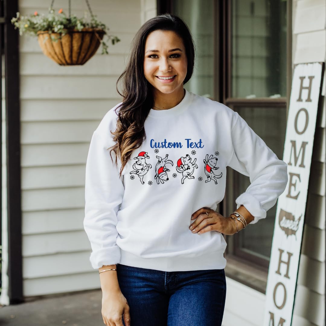 Lil Dreamers Canine Cheer: Merry Woofmas Dog-Styled Christmas Customized Sweatshirt – Snuggle Up in Holiday Hound Delight!