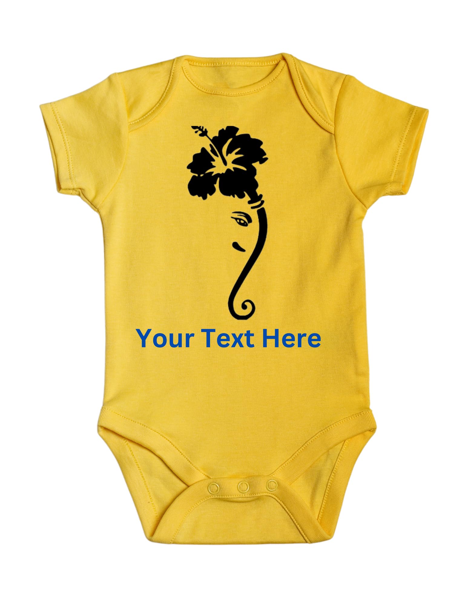 Lil Dreamers: Bal Ganesha - Ganesha Chaturthi| First Ganesh Chaturthi bodysuit, First Ganpati, Indian festival bodysuit, Cute Ganesha in his favorite flower form