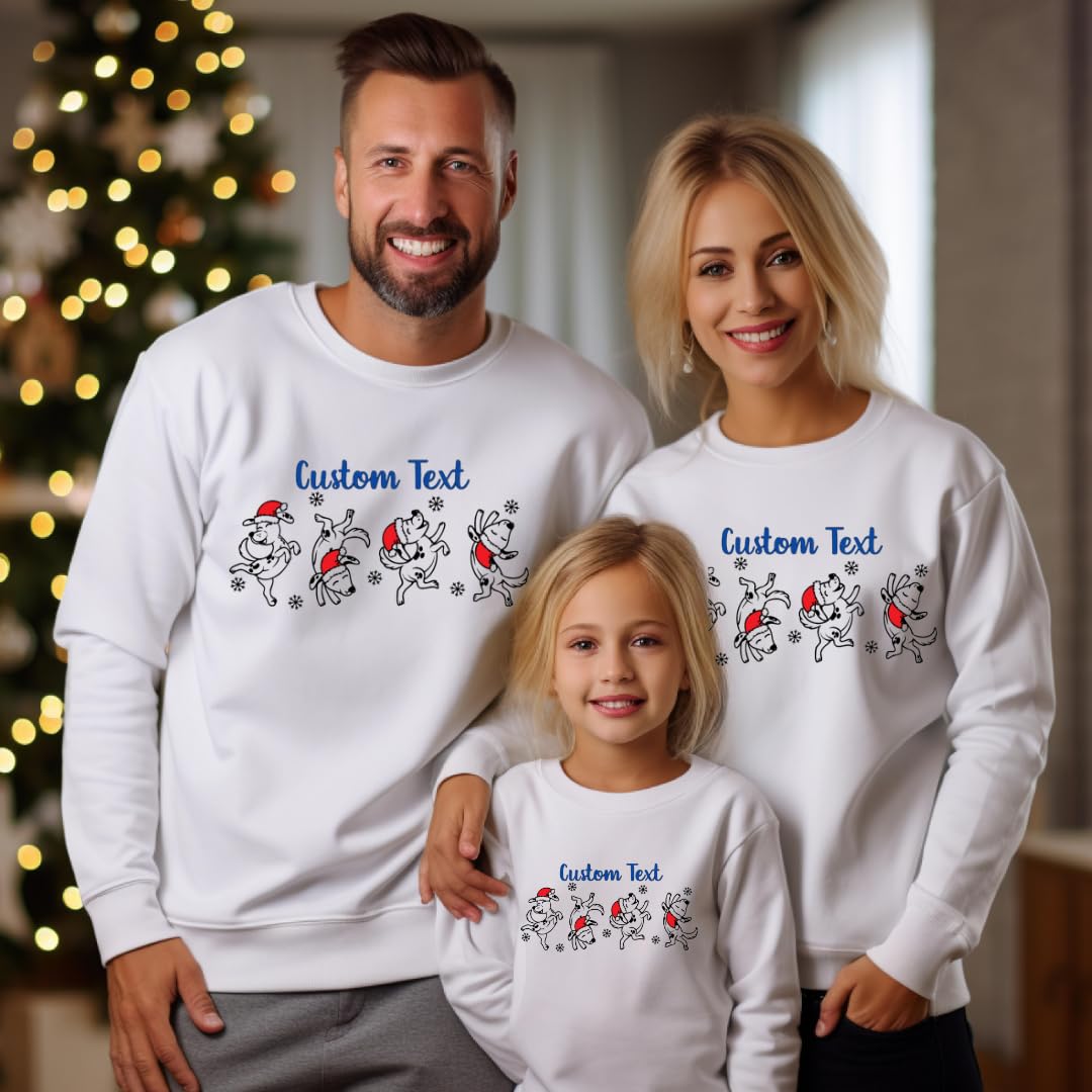 Lil Dreamers Canine Cheer: Merry Woofmas Dog-Styled Christmas Customized Sweatshirt – Snuggle Up in Holiday Hound Delight!