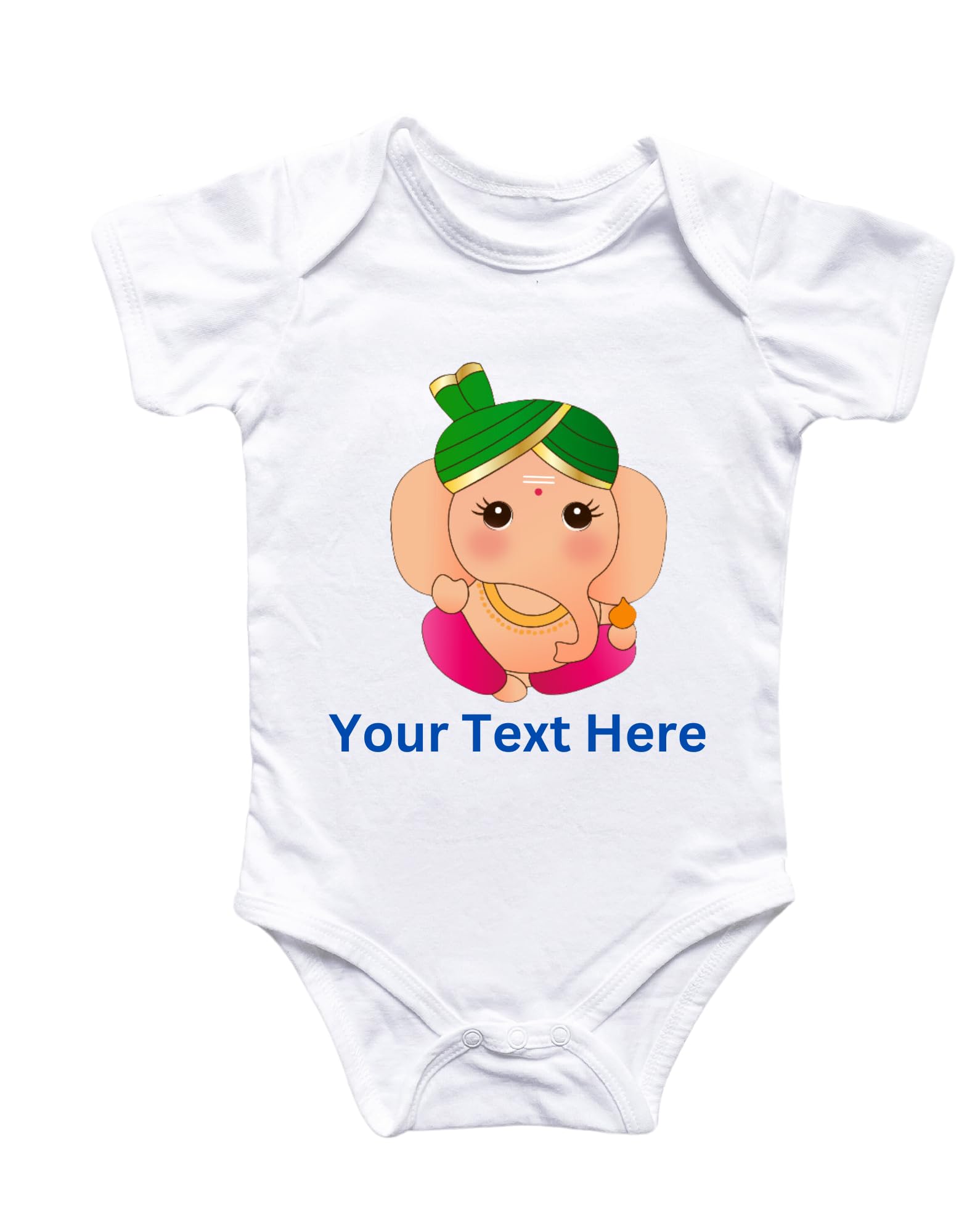 Lil Dreamers: Bal Ganesha - Ganesha Chaturthi| First Ganesh Chaturthi bodysuit, First Ganpati, Indian festival bodysuit, Cute Ganesha sitting