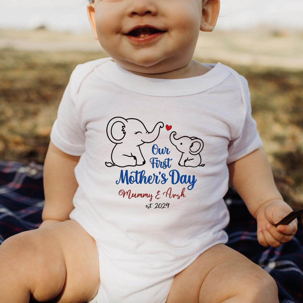 Lil Dreamers: Our First Mother's Day T-Shirt - Custom Mom and Baby Name Tee - First Time Mom Gift - Celebratory Mother's Day Matching Shirt