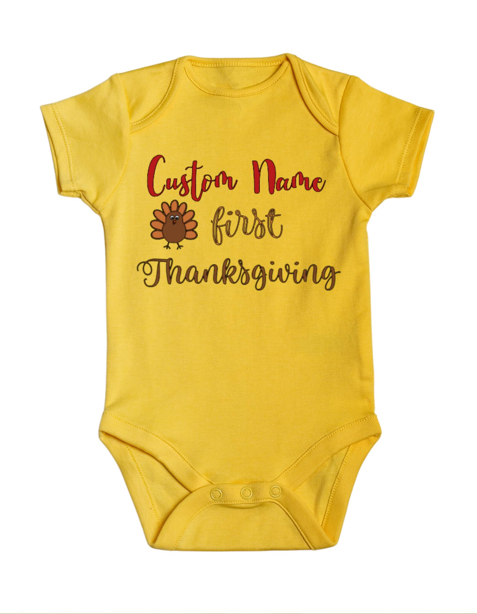 Cute Turkey Cutie: Personalized First Thanksgiving Onesie for Your Little Gobbler!