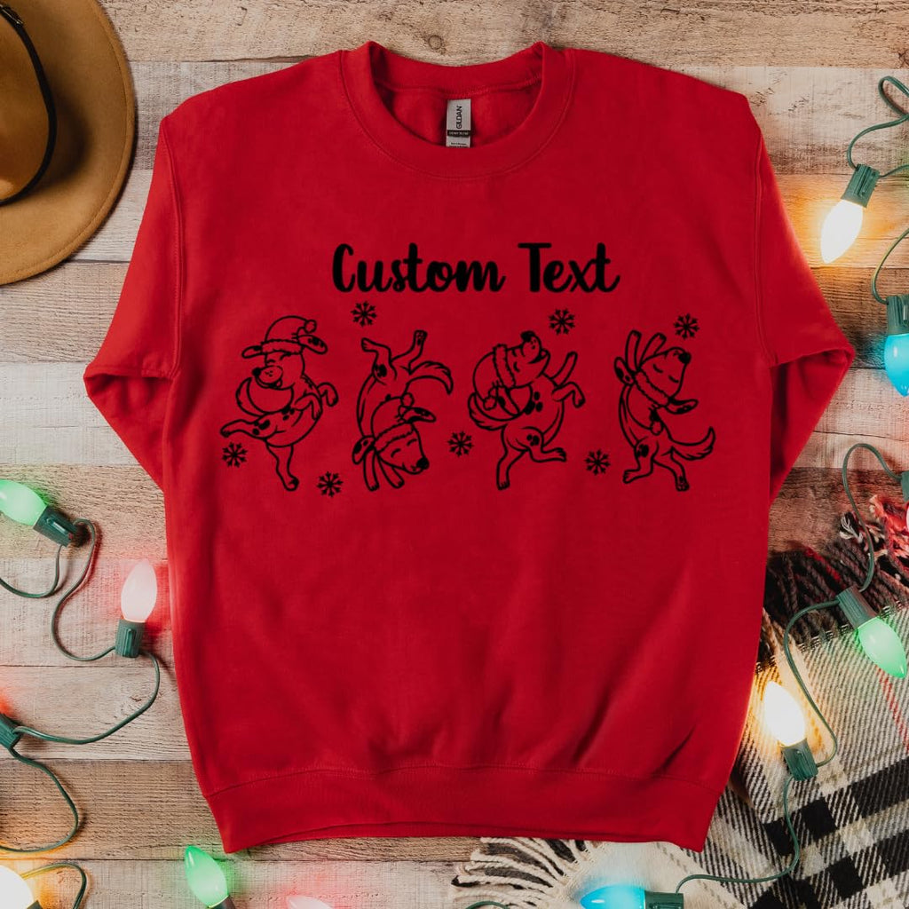 Lil Dreamers Canine Cheer: Merry Woofmas Dog-Styled Christmas Customized Sweatshirt – Snuggle Up in Holiday Hound Delight!