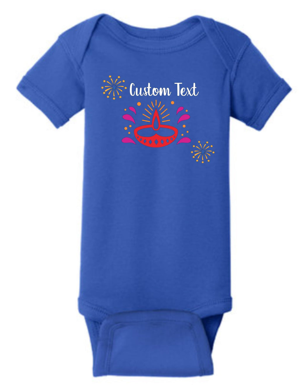 Customized Cute First Diwali Bodysuit. Customize with The Baby's Name and Year.