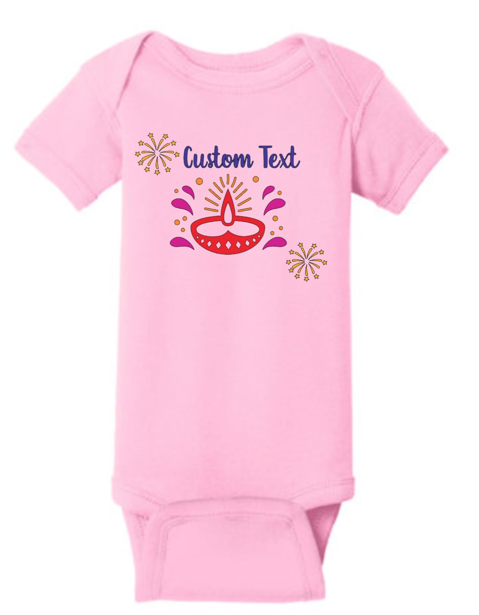 Customized Cute First Diwali Bodysuit. Customize with The Baby's Name and Year.