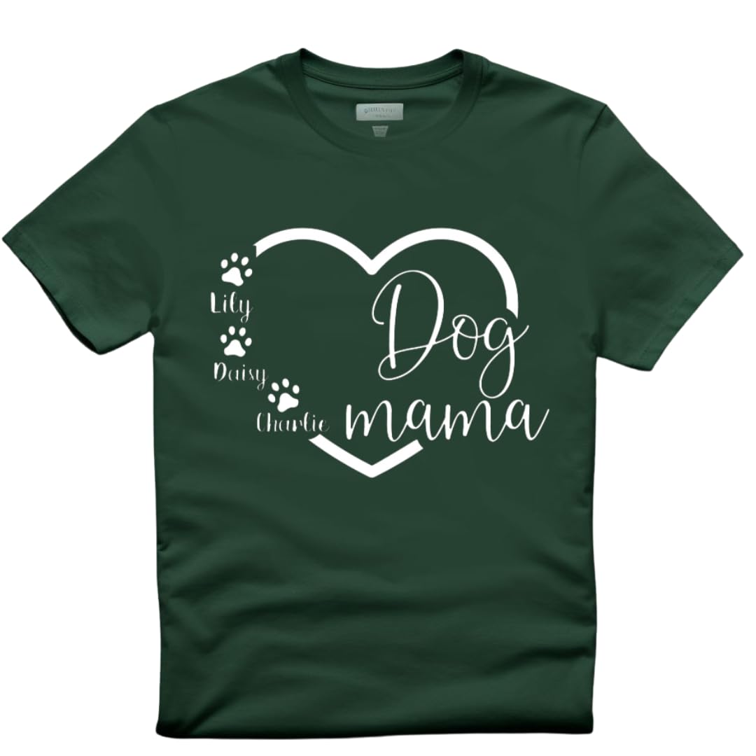 Lil Dreamers :Personalized Mother's day Gift, Customized Dog Mama T-Shirt - Custom Pet Mom Tee with Dog Name | Gift for Dog Owners, Mother's day gift