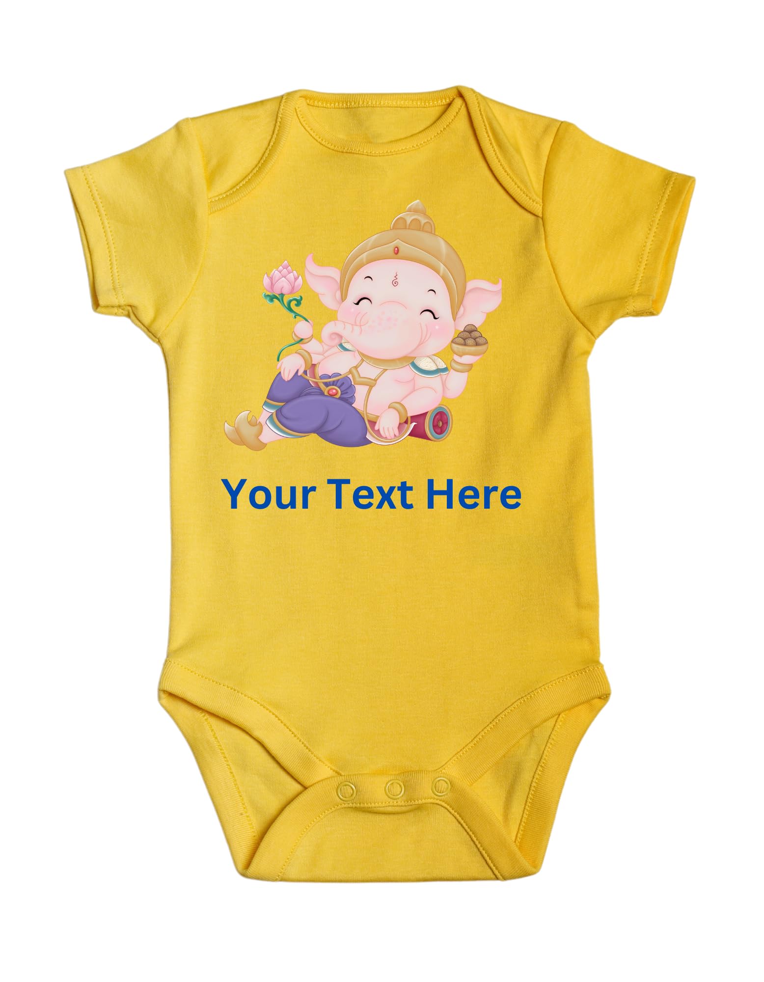 Lil Dreamers: Bal Ganesha - Ganesha Chaturthi| First Ganesh Chaturthi bodysuit, First Ganpati, Indian festival bodysuit, Cute Ganapati bodysuit