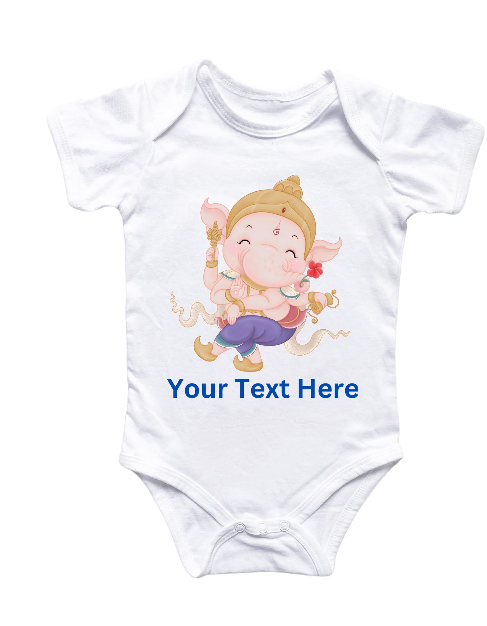 Lil Dreamers: Bal Ganesha - Ganesha Chaturthi| First Ganesh Chaturthi bodysuit, First Ganpati, Indian festival bodysuit, Cute Ganesg Dancing